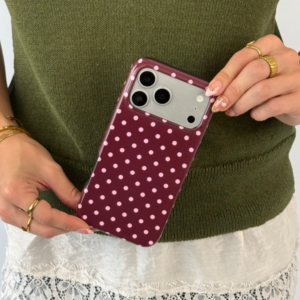 Tough Phone Case - Brown Polka Dot