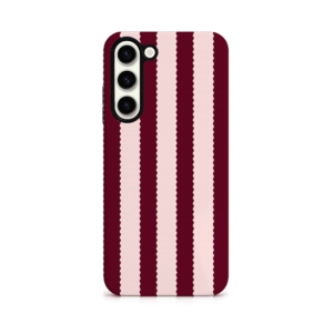 Samsung Tough Phone Case - Blushberry Scallop Stripes